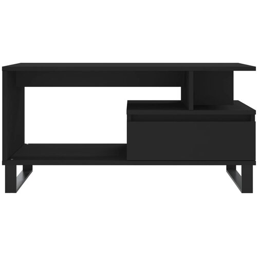  Stolić za kavu crni 90 x 49 x 45 cm od konstruiranog drva Slike