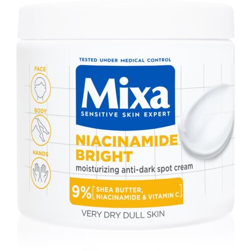 Mixa Niacinamide Bright krema za telo za osvetljevanje kože in hidratacijo 400 ml Cene