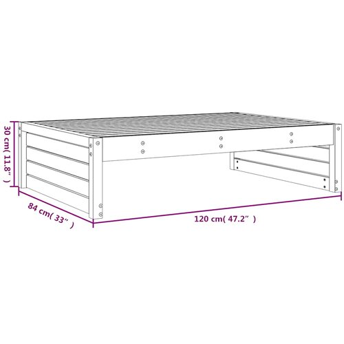  Vrtni tabure 120 x 80 cm od impregnirane borovine Smeđa Slike