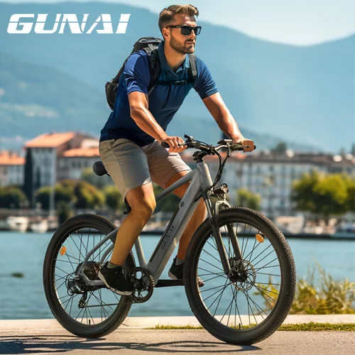 Gunai 27,5-palčno električno kolo za odrasle GN27 All Terrain Ebike 750 W 48 V 10,4 Ah 7 prestav sivo, (21133956)