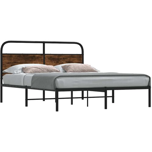 vidaXL Posteljni okvir brez vzmetnice 140x190 cm dim. hrast inž. les Cene