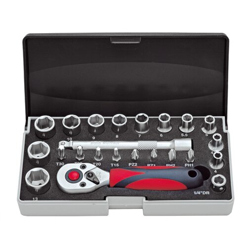 HM M&amp;uuml;llner set nasadnih ključeva, 1/4&amp;quot;, 23 delova, 6023 Slike