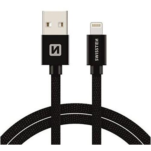 Swissten Kabel LIGHTNING TEXTILE 3A 60W 1,2m,črn, (5000313460) Cene