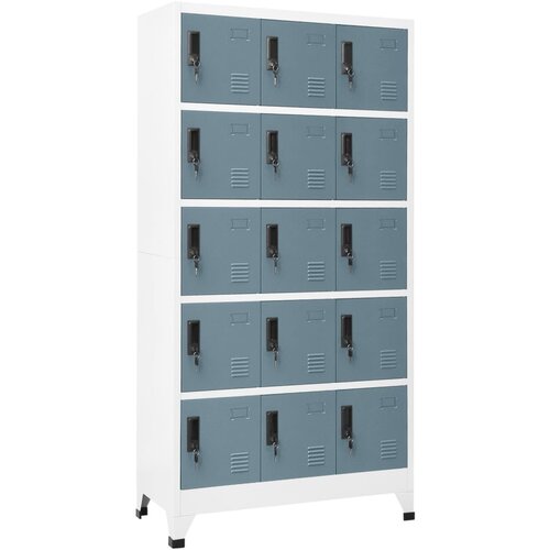 vidaXL Omara s ključavnico svetlo siva in tem. siva 90x40x180 cm jeklo Cene