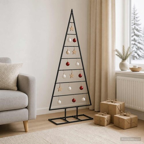  Metalna božićna jelka KUOPIO 150 cm Metal Crna Slike