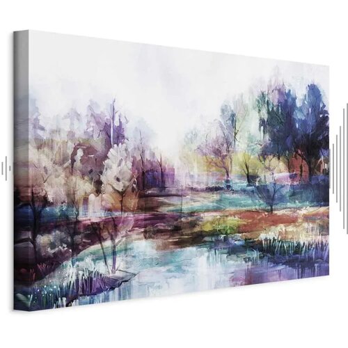  Slika - World in Paints (1 Part) Wide 90x60 Akustična Cene