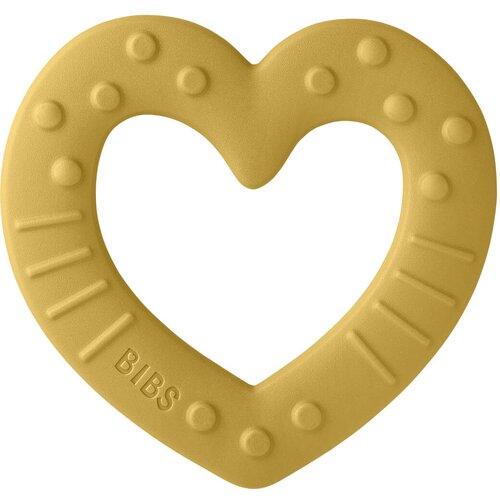 Bibs Baby Bitie Heart grickalica za bebe Mustard 1 kom Cijene