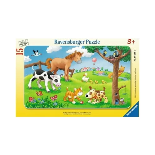Ravensburger Frame Puzzle - Ljubki živalski prijatelji, 15 delov