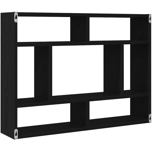  Zidna polica crni hrast 75x16x55 cm inženjerski drvo Slike