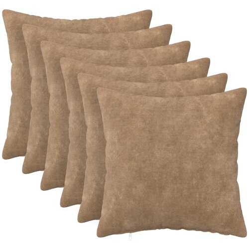  Presvlaka za jastuk 6 pcs HEERLEN Sivosmeđa 35 x 35 cm Slike