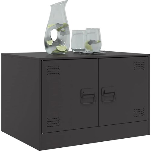  Stolić za kavu crni 67 x 50 x 44 cm čelični Slike