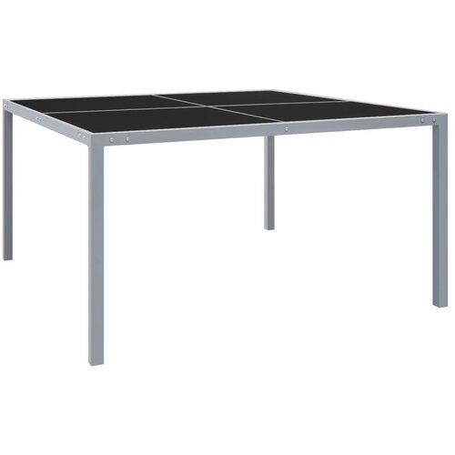 vidaXL Vrtni stol 130 x 130 x 72 cm sivi od čelika i stakla Cijene