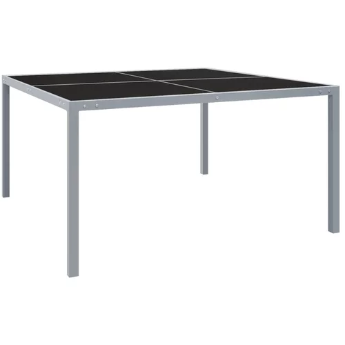 vidaXL Vrtni stol 130 x 130 x 72 cm sivi od čelika i stakla