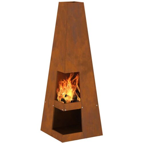 VidaXL Čelik otporan na vremenske uvjete Corten čelik 35 x 35 x 100 cm Slike