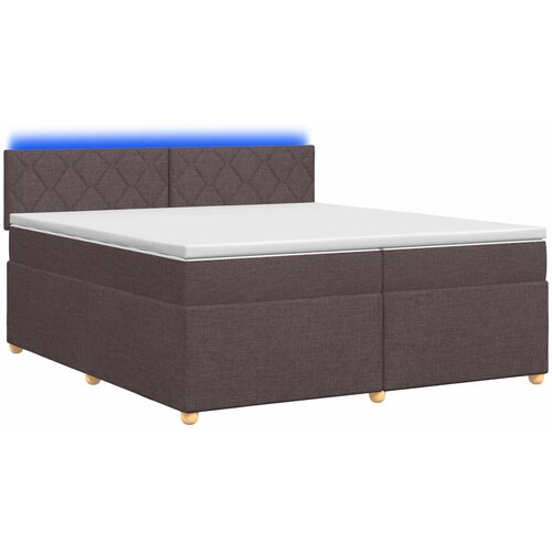  Boxspring krevet s madracem Tamno smeđa 200 x 200 cm Tkanina Slike