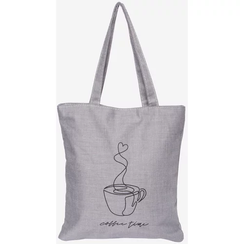 Shelvt Fabric bag coffee time grey