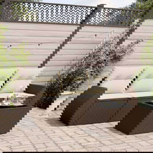  4-dijelni set vrtnih sofa od poliratana s jastucima smeđi Cijene