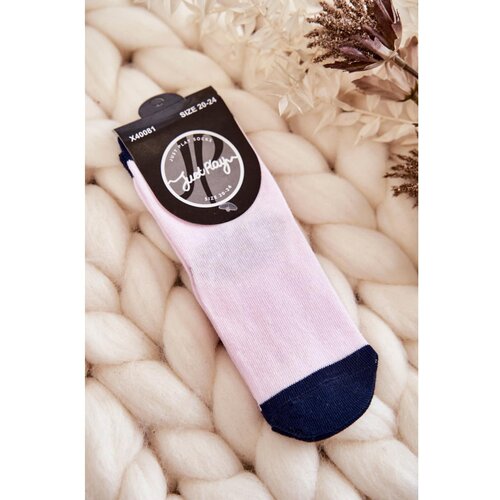 Kesi Children's Classic Cotton Socks Pink Slike
