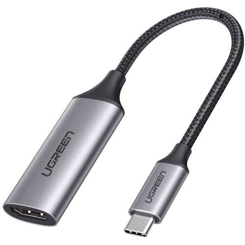 Ugreen 70444 prilagodnik za video kabel HDMI Tip A (Standard) USB Tip-C Aluminij, Črna Slike