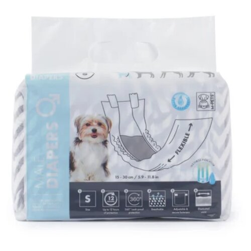 M Pets Pelene za mužjake S 12 komada Cene