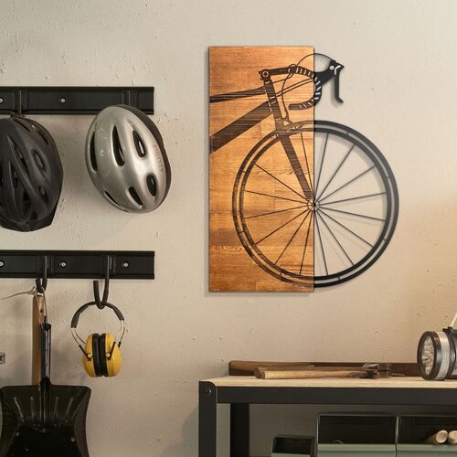 Wallxpert Wilderness Echo -1 - Black, Walnut BlackWalnut Decorative Wooden Wall Accessory Cene