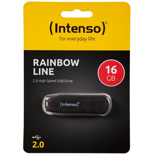  (Intenso) USB Flash drive 16GB Hi-Speed USB 2.0, Rainbow Line, CRNI - USB2.0-16GB/Rainbow Cijene