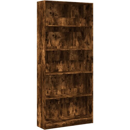 Maison Chic Knjižna omara - Knjižni regal dimljeni hrast 80x24x176 cm inženirski les, (21724672) Slike