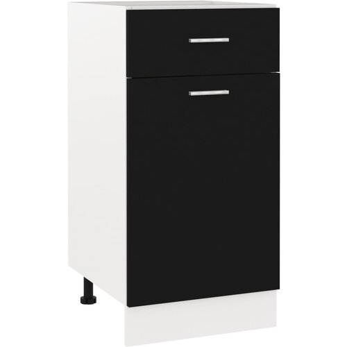 vidaXL Spodnja omarica s predalom črna 40x46x81,5 cm iverna plošča Cene