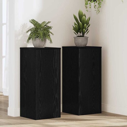  Stalak za biljke 2 pcs Crni hrast 30 x 30 x 70 cm Cene