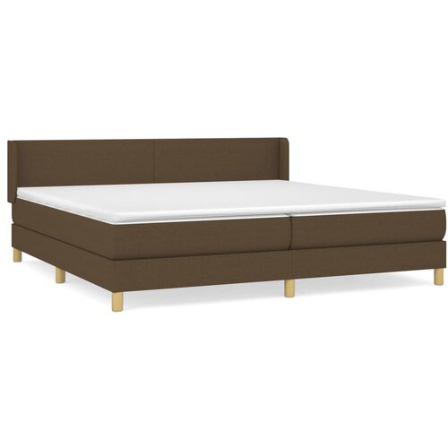 Maison Chic Box spring postelja - Vzmetna postelja z vzmetnico temno rjav 200x200 cm blago SL20308, (21892848) Cene