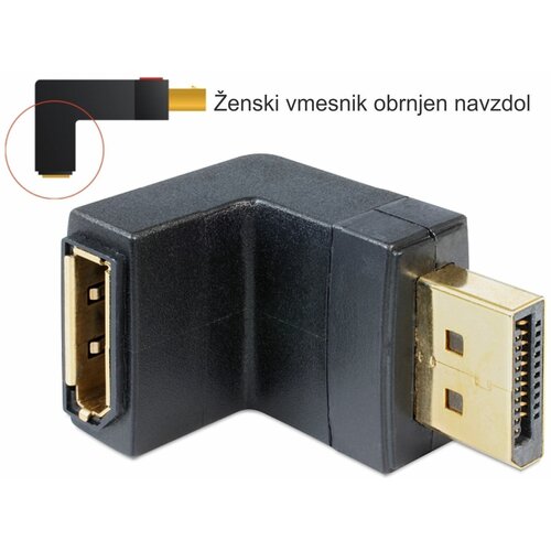 Delock adapter DisplayPort - DisplayPort M/Ž kotni 65382, (21028027) Cene