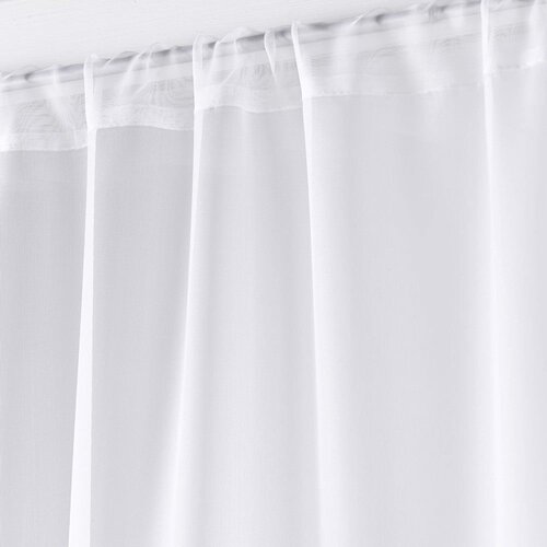 Douceur d int&amp;eacute;rieur Bele prosojne zavese v kompletu 2 ks iz mikrosatena 70x200 cm Voiline &amp;ndash; Slike