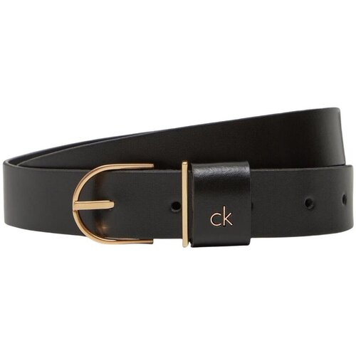 Calvin Klein Jeans Pasovi CK METAL LOOP ROUND BUCKLE 25MM LV04F7039G Črna Cene