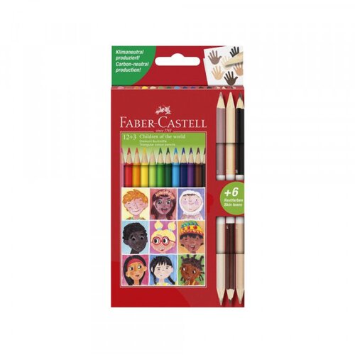 Faber-Castell drvene bojice Children triangular 1/12 + 3 bicolor 511514 Slike