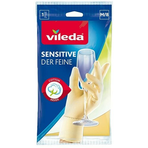 Vileda Rukavice za domaćinstvo Sensitive (Bež boje, Lateks, Veličina: M) Cijene