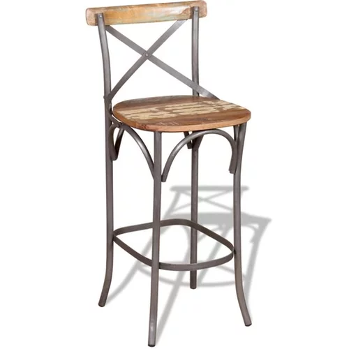  Barski stolček iz trdnega predelanega lesa