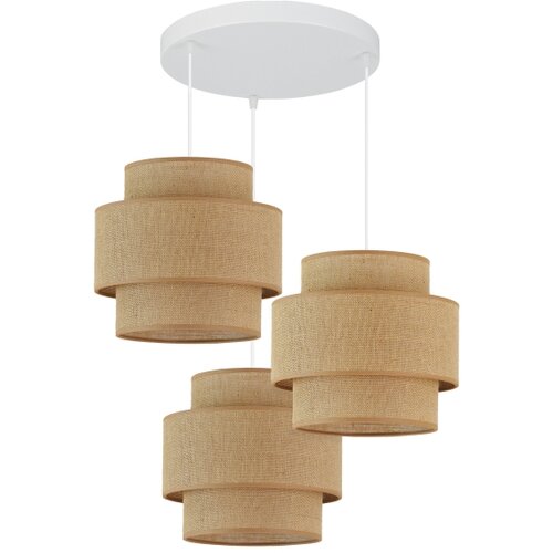  Brilagi - Visilica na sajli SPACE YUTE 3xE27/15W/230V bež/bela Slike