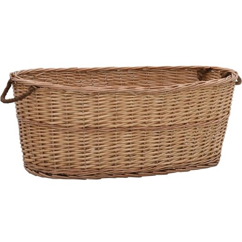  Ko&scaron;ara za drva z ročaji za prena&scaron;anje 88x57x34 cm naravna vrba Cene