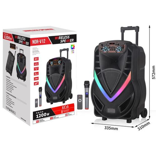  ZVUČNIK NDR-V12 KARAOKE S WIRELESS MIKR. Cijene