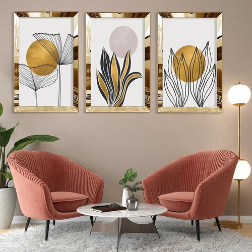 Wallity dekorativna slika Huhu400 - 40 x 60, 40x60cm, 3 dela Slike