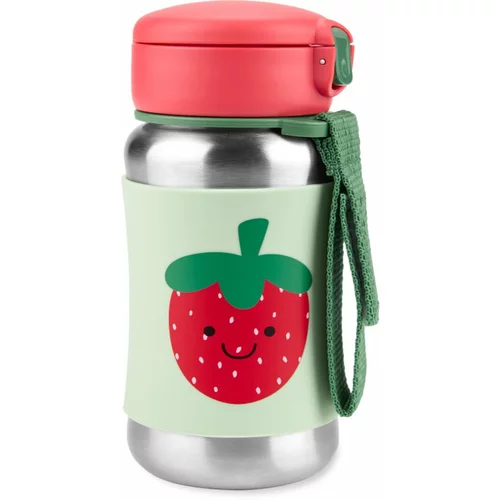 Skip Hop Spark Style Straw Bottle boca za vodu od nehrđajućeg čelika sa slamkom Strawberry 12 m+ 350 ml
