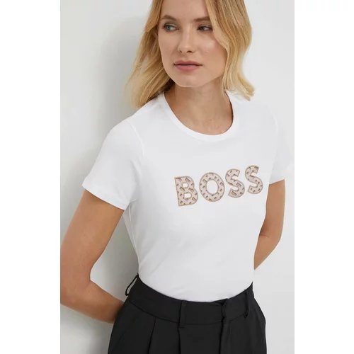 Boss Kratka majica ženski, bela barva