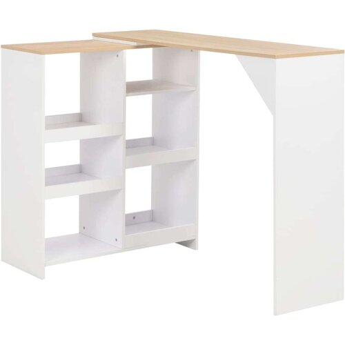 vidaXL barski stol s pomičnom policom bijeli 138 x 39 x 110 cm Cijene