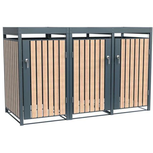  Westman - Spremi&amp;scaron;te za 3 kante za smeće s krovom za biljke Planta | 3x240L | 84x200x124 cm - BRANDED IN GERMANY Slike
