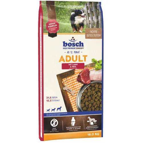 Bosch Varčno pakiranje 2 x veliko pakiranje - Adult jagnjetina & riž (2 x 15 kg) - brezplačna dostava