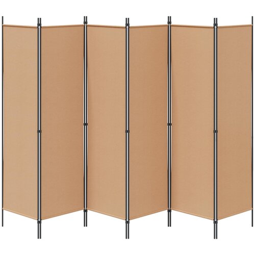  Razdjelnik prostora s 6 panela Bež 300 x 180 cm Tkanina Slike