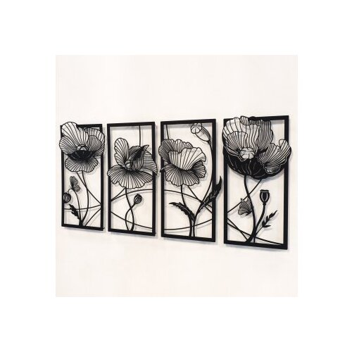 WALLXPERT APT573LS Zidna dekoracija Blossom, 135x63cm, Crna Cijene