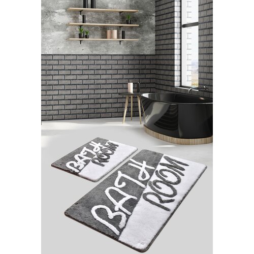 MEY HOME dvodelna staza za kupatilo BATHROOM GRI siva Slike