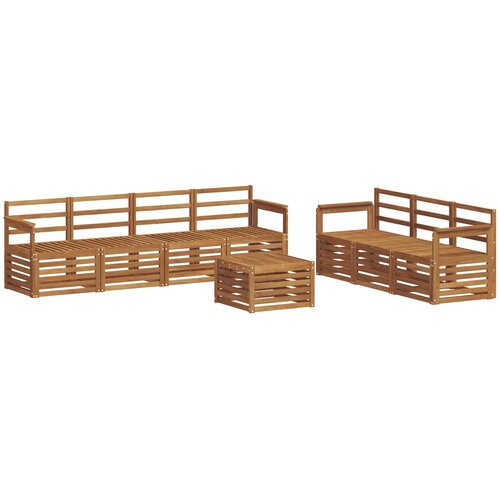  Setovi sofa 8 kom. Prirodna Čvrsto drvo akacije Slike