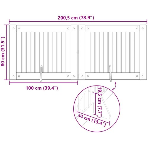  Vrata za pse s postoljem 2 pcs Crni hrast 100 x 80 cm Slike